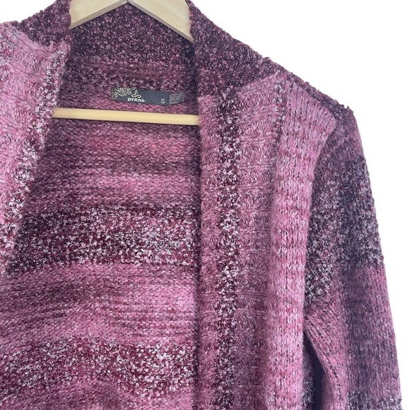 Prana Rhonda Open Duster Wool Blend Cardigan in Red/Pink Size S - Picture 6 of 13
